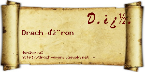 Drach Áron névjegykártya